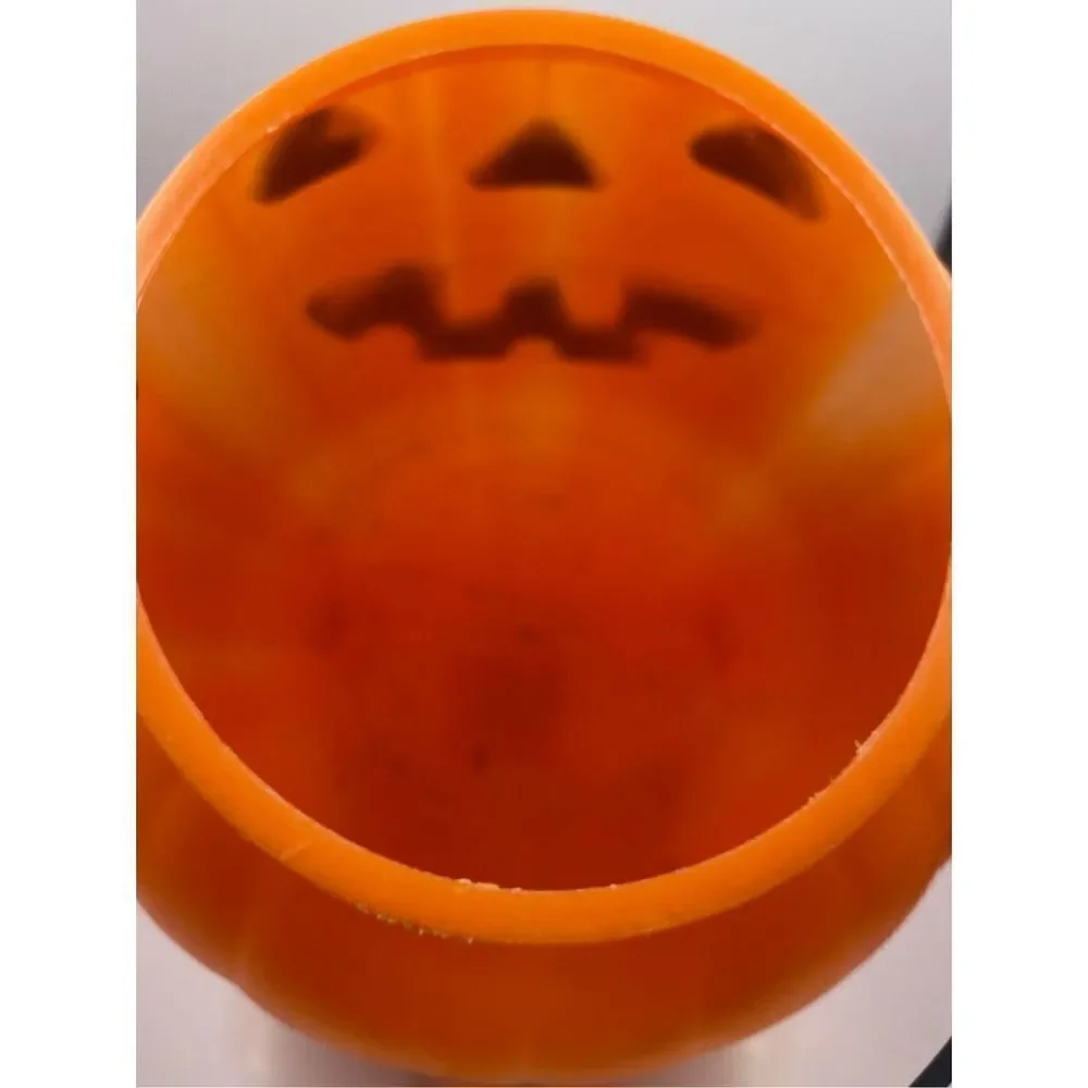 Vtg. TPI 1997 Blow Mold Pumpkin Halloween Trick or Treat Bucket Jack-O-Lantern